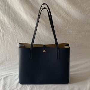 Tory Burch Black Center Zip Tote